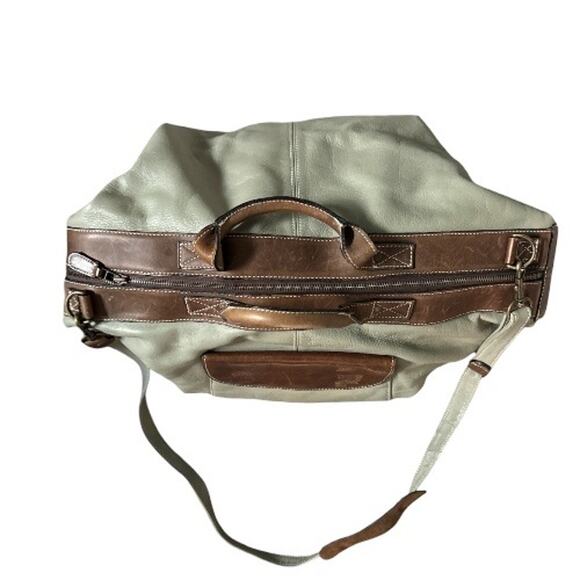 Vintage Taupe Brown Leather Latico Carry On Travel Bag - Picture 7 of 9